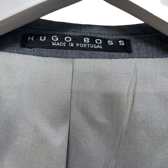 HUGO BOSS Mens Jacket 42R Light Wool Blazer Blue Gray Sport Coat - Picture 5 of 11